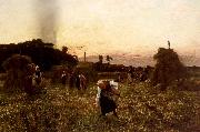 Jules Breton Dleaners at Sunset painting